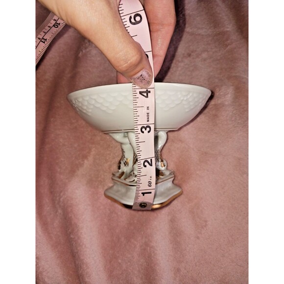 Rare Item - Bing and Grondahl Copenhagen Daffodil Porcelain Compote Dolphin Base - Picture 6 of 9